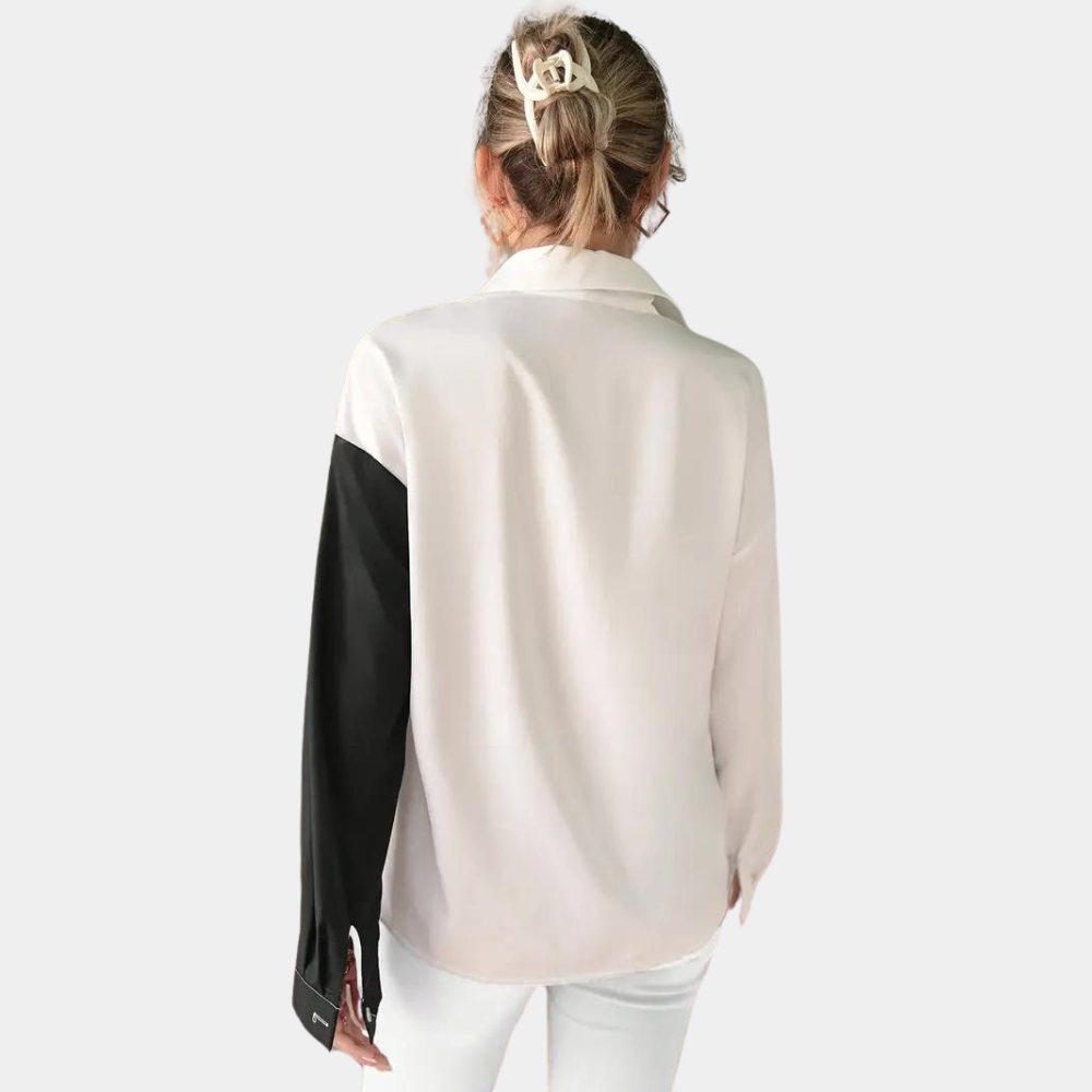 Artistieke Blouse met Bloemenprint en Losse Pasvorm