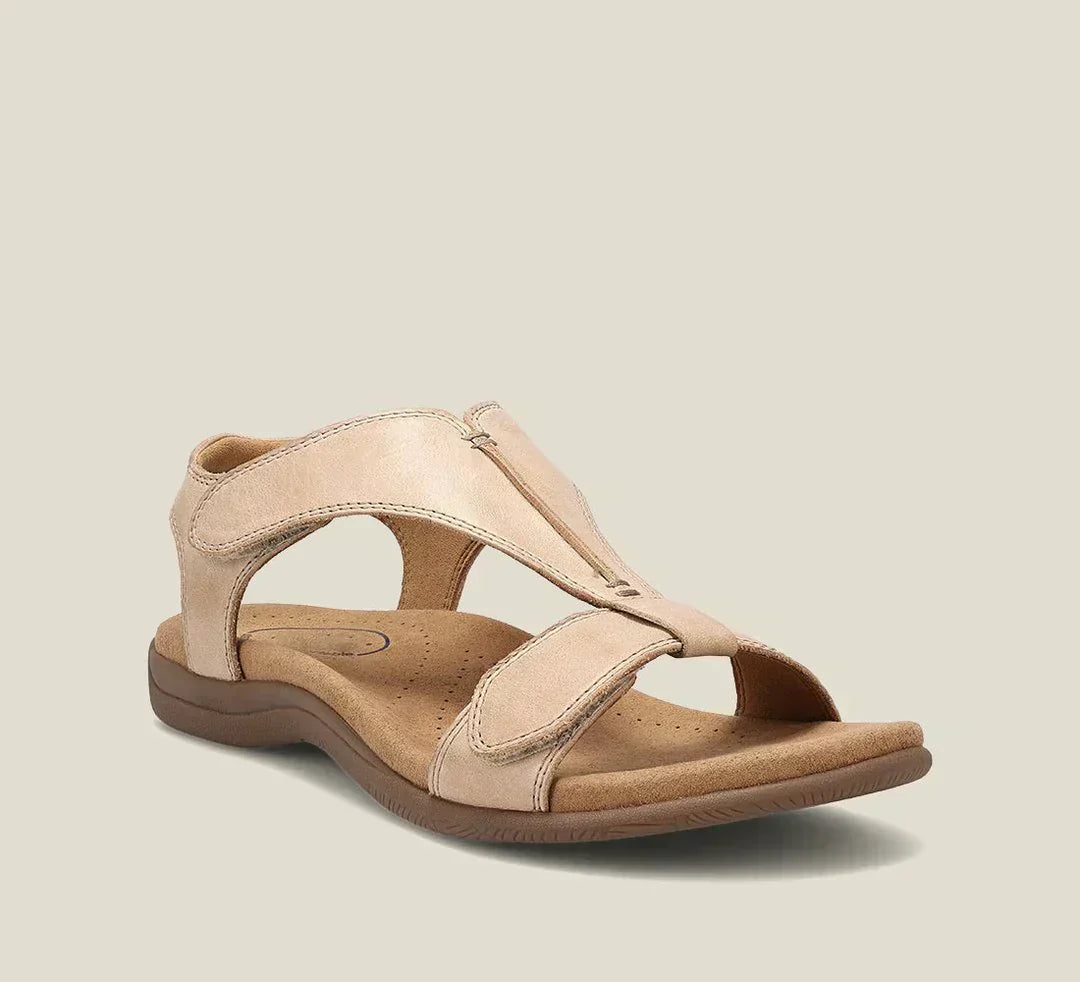 Verschillende kleuren Charlotte sandalen naast elkaar, voor keuzeopties