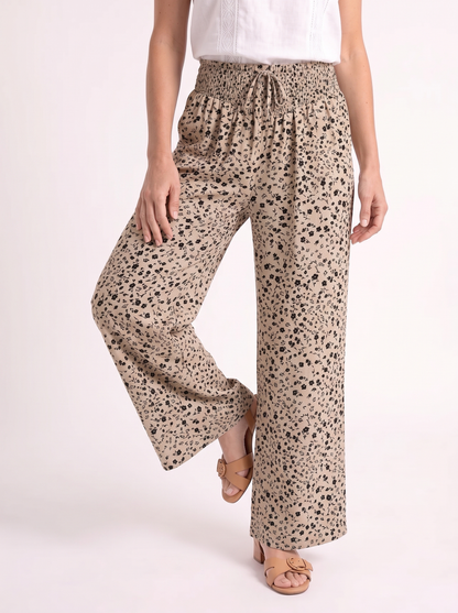 Fleur – Vrouwelijke Bloemenprint Wijde Broek