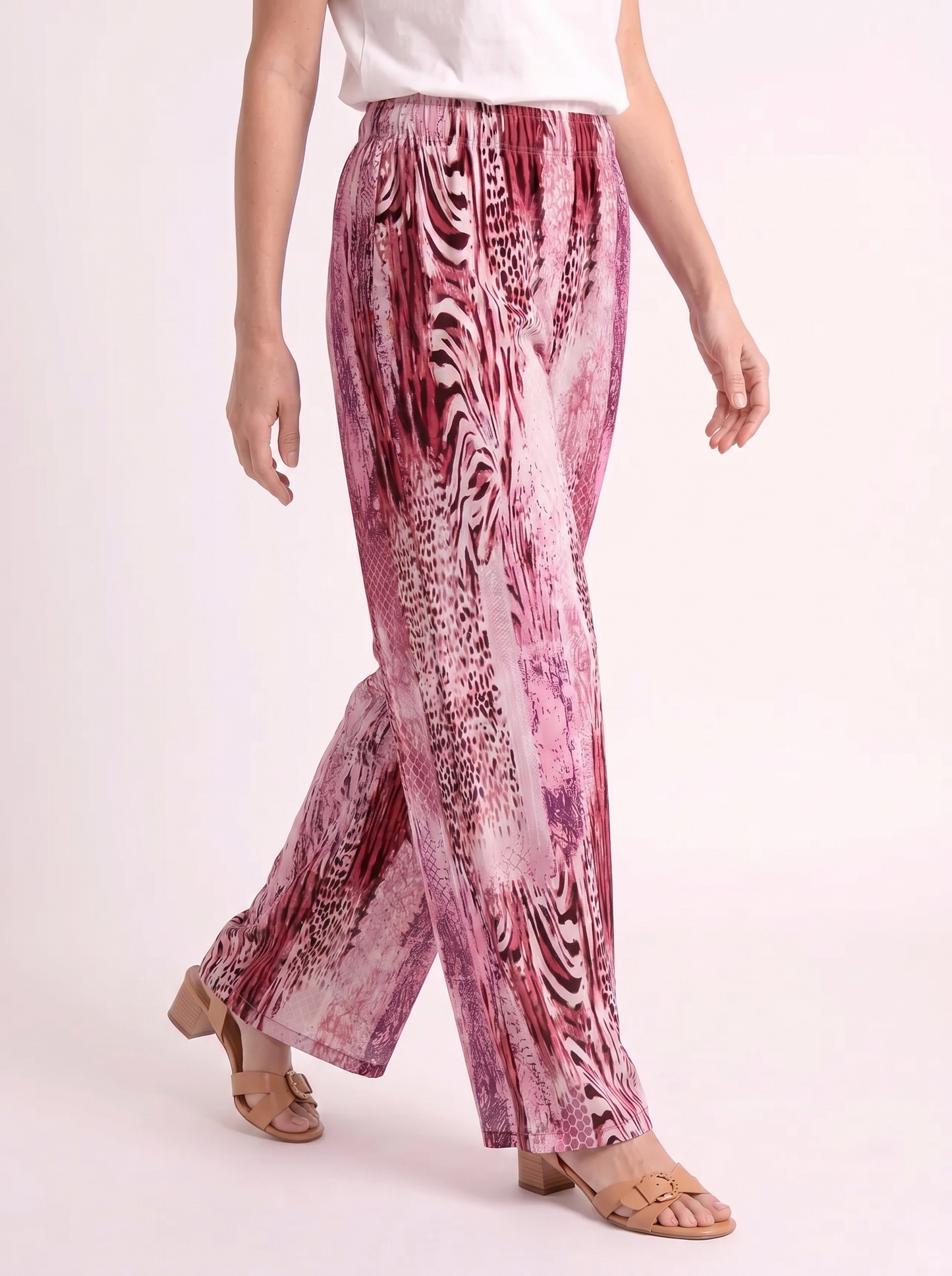 Roxanne – Stijlvolle Wide Leg Broek met Animal Print