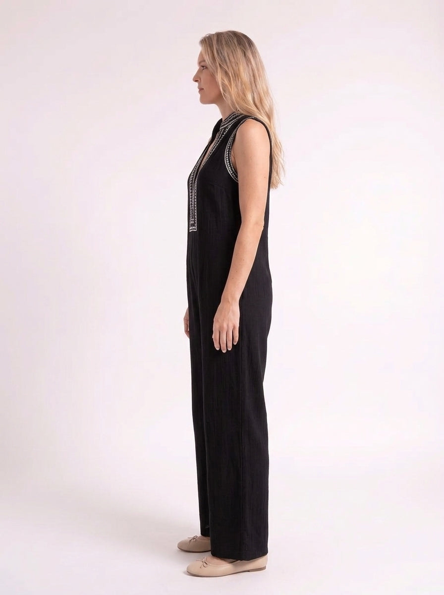 Amira – Bohemien Geborduurde Jumpsuit