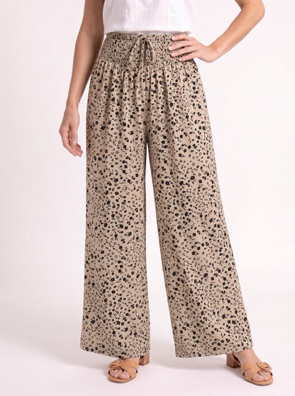 Fleur – Vrouwelijke Bloemenprint Wijde Broek