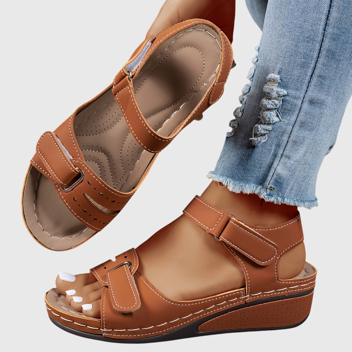 Crystal Sandalen met bandjes en comfortabele zool