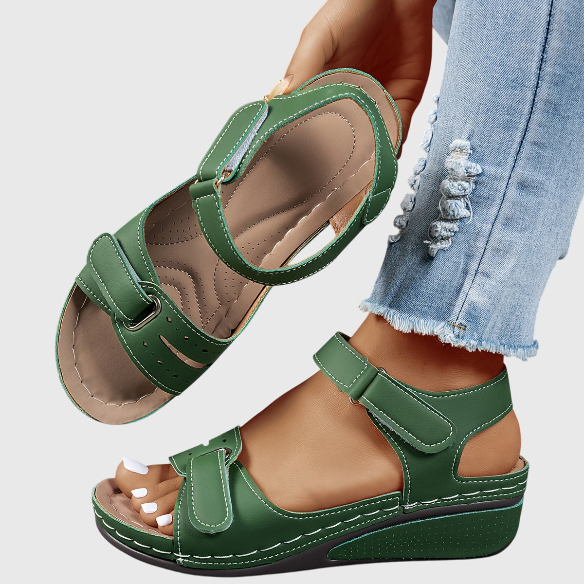 Zijaanzicht Cristal Orthopedische Sandalen
