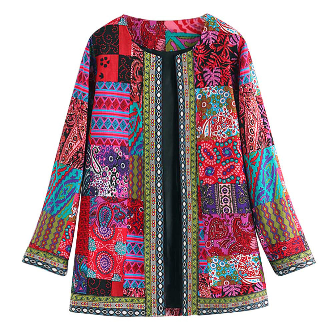 Bohemian Patchwork Jas met Kleurrijk Design