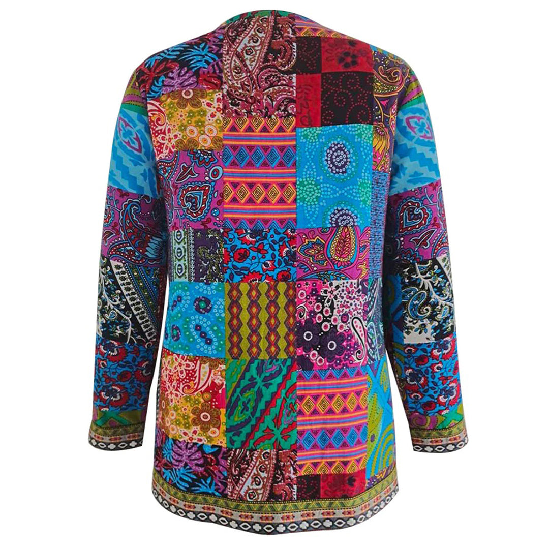 Bohemian Patchwork Jas met Kleurrijk Design