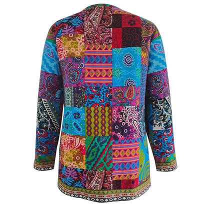 Bohemian Patchwork Jas met Kleurrijk Design