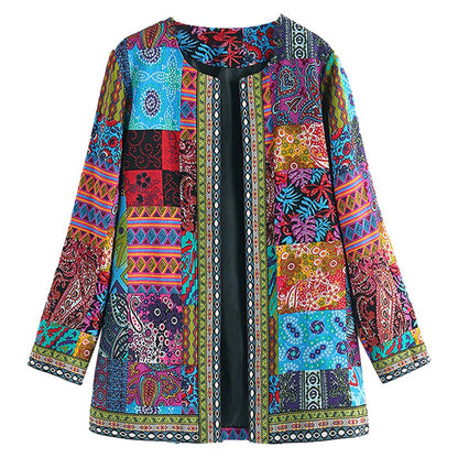Bohemian Patchwork Jas met Kleurrijk Design