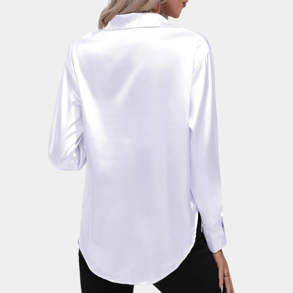Elegante Blouse met V-hals en Soepele Pasvorm