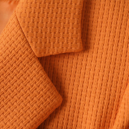 Dubbelrijige Blazer met Structuur voor Stijlvolle Look