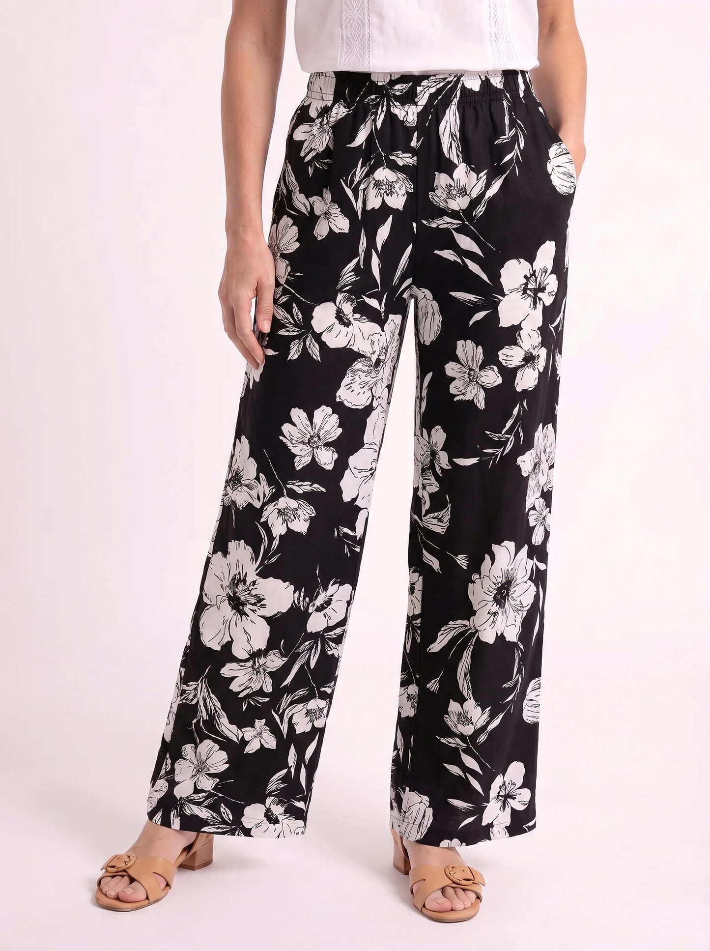 Fleur – Elegante Bloemenprint Wijde Broek