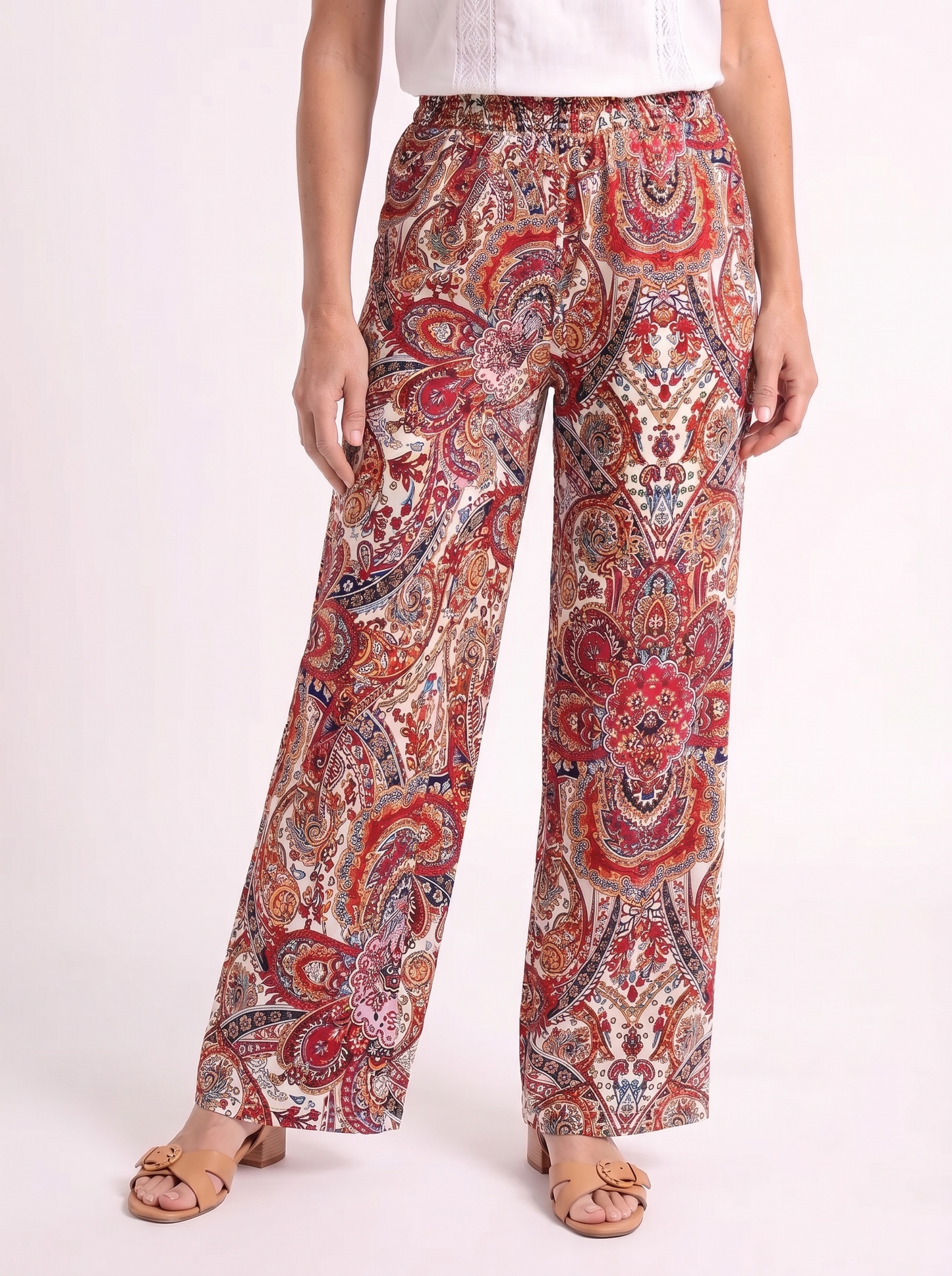 Amira – Bohemian Paisley Broek met Wijde Pijpen