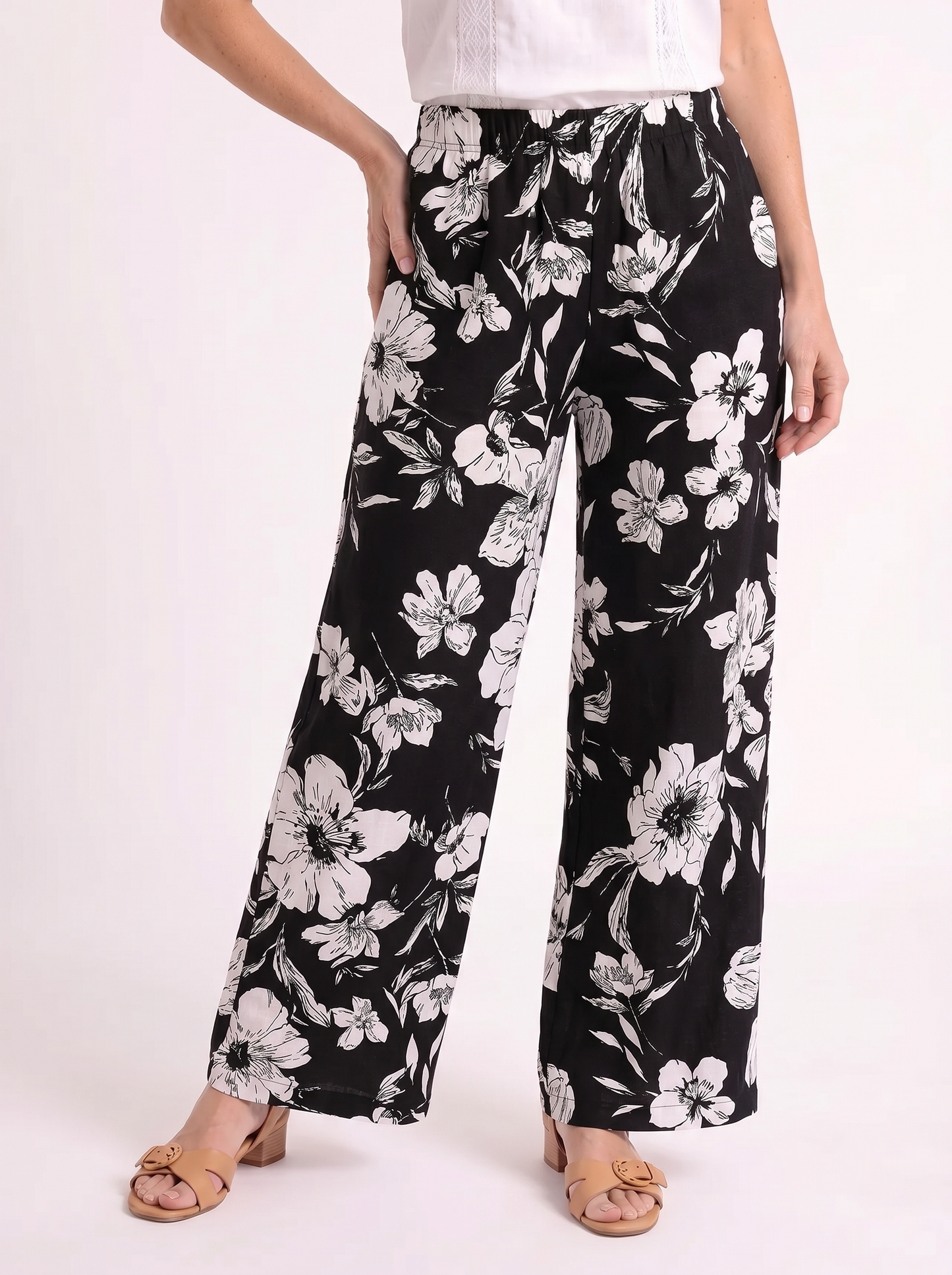 Fleur – Elegante Bloemenprint Wijde Broek