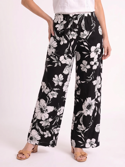 Fleur – Elegante Bloemenprint Wijde Broek