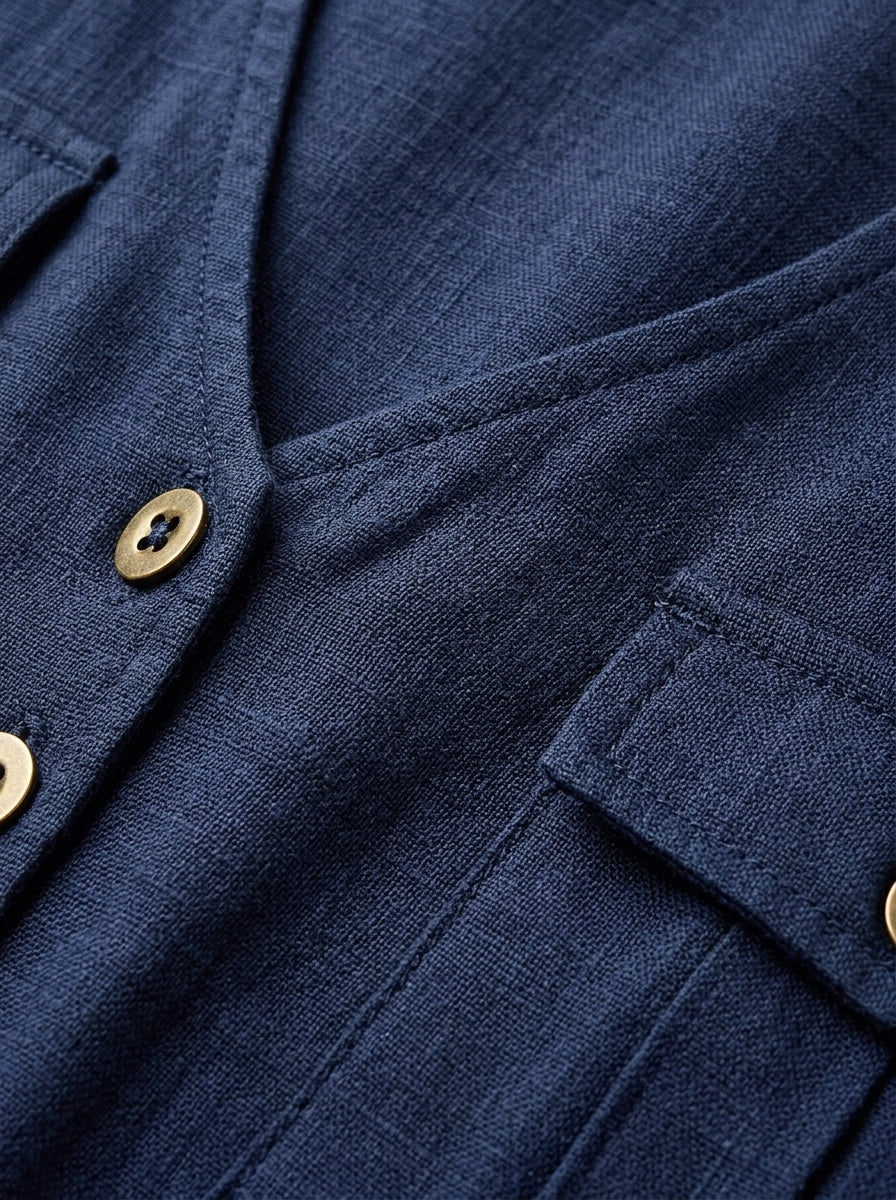Fleur – Stijlvolle Linnen Cargo Jumpsuit