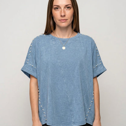Oversized T Shirt met Stud Details