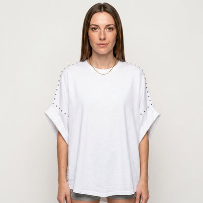 Oversized T Shirt met Stud Details