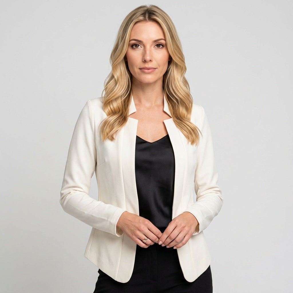 Getailleerde Blazer met Open Voorkant