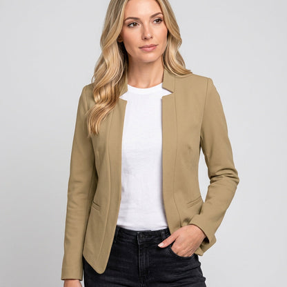 Getailleerde Blazer met Open Voorkant