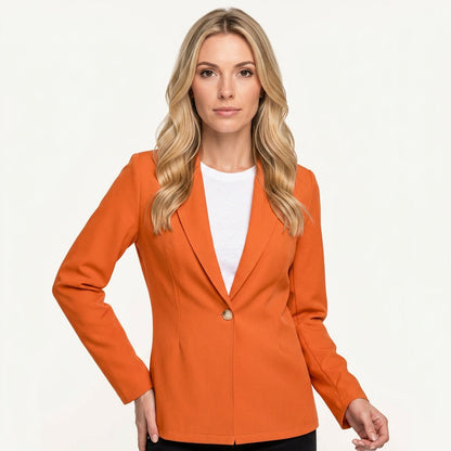 Getailleerde Blazer met Enkele Knoopsluiting