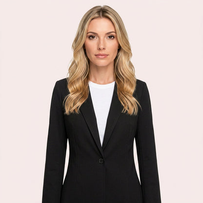 Getailleerde Blazer met Enkele Knoopsluiting