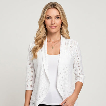 Luchtige Cardigan met Korte Mouwen en Open Voorkant