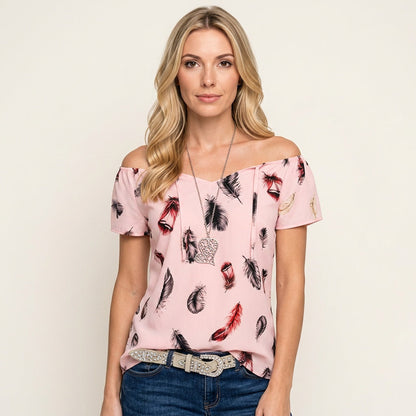 Casual Blouse met Print en Losse Pasvorm
