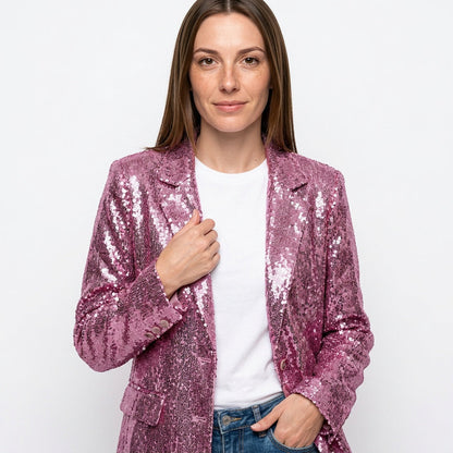 Glitter Blazer voor Feestelijke en Glamour Look