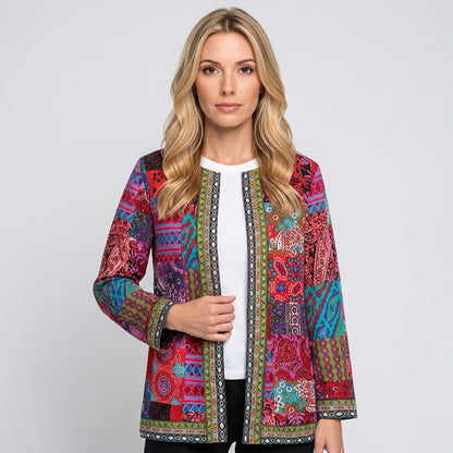 Bohemian Patchwork Jas met Kleurrijk Design