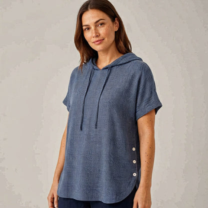Losvallende Tuniek Top met Korte Mouwen