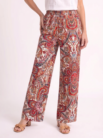 Amira – Bohemian Paisley Broek met Wijde Pijpen