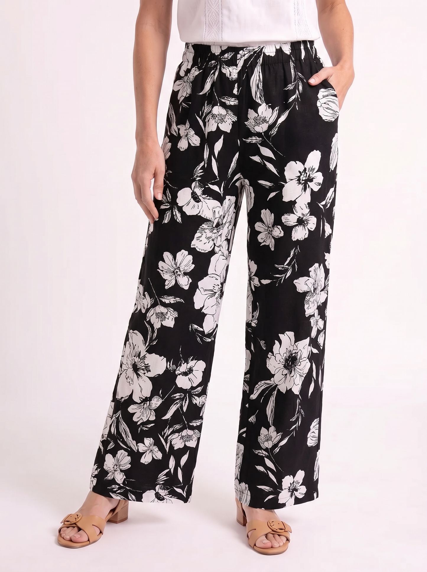 Fleur – Elegante Bloemenprint Wijde Broek