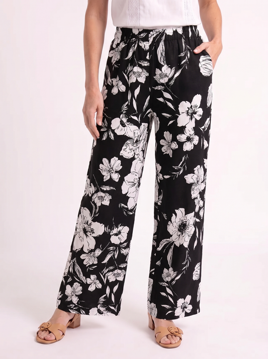 Fleur – Elegante Bloemenprint Wijde Broek