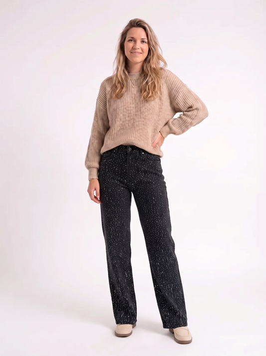 Nova – Glitter Jeans Zwart