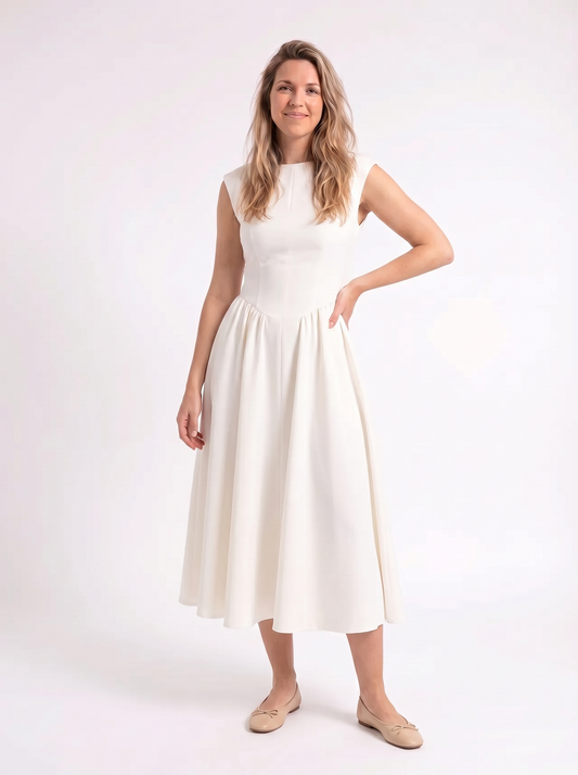 Noa – Minimalistische Midi Jurk