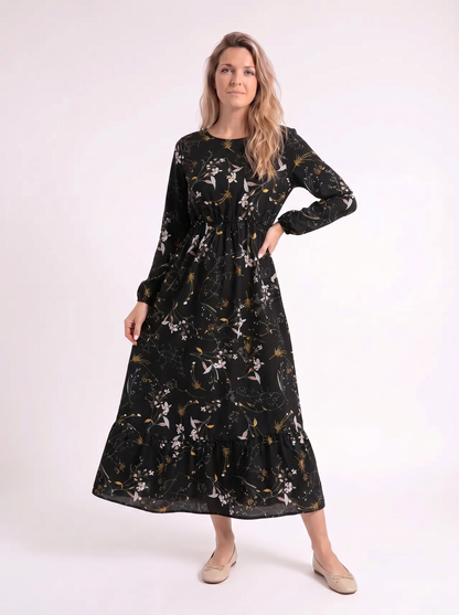 Noctéra – Luxe Print Maxi Jurk