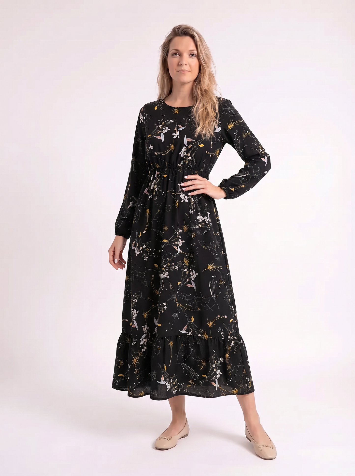 Noctéra – Luxe Print Maxi Jurk