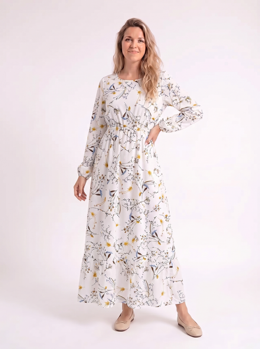 Mila – Lichte Print Maxi Jurk