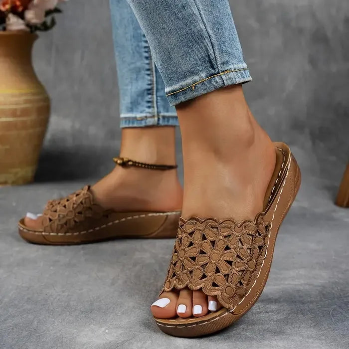Delilah sandalen in bruine kleur
